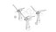 Premium Stylized Wind Turbine Set