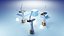 Premium Stylized Wind Turbine Set