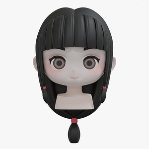 Female Hair Style 12 3D model