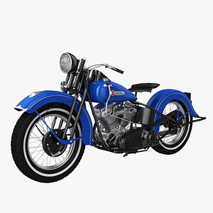 3D Harley-Davidson Panhead 1948