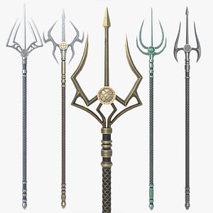Fantasy trident collection 3D