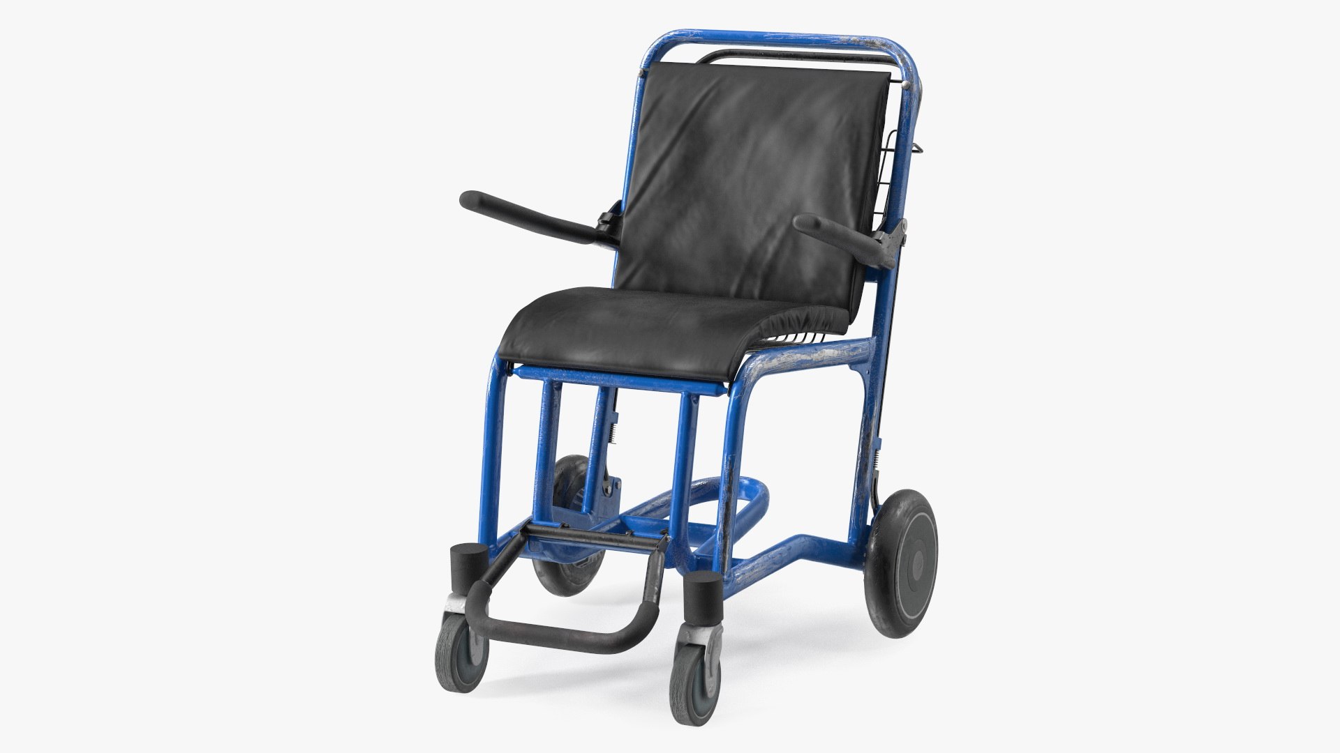 Airport Wheelchair Blue Old 3D model preview