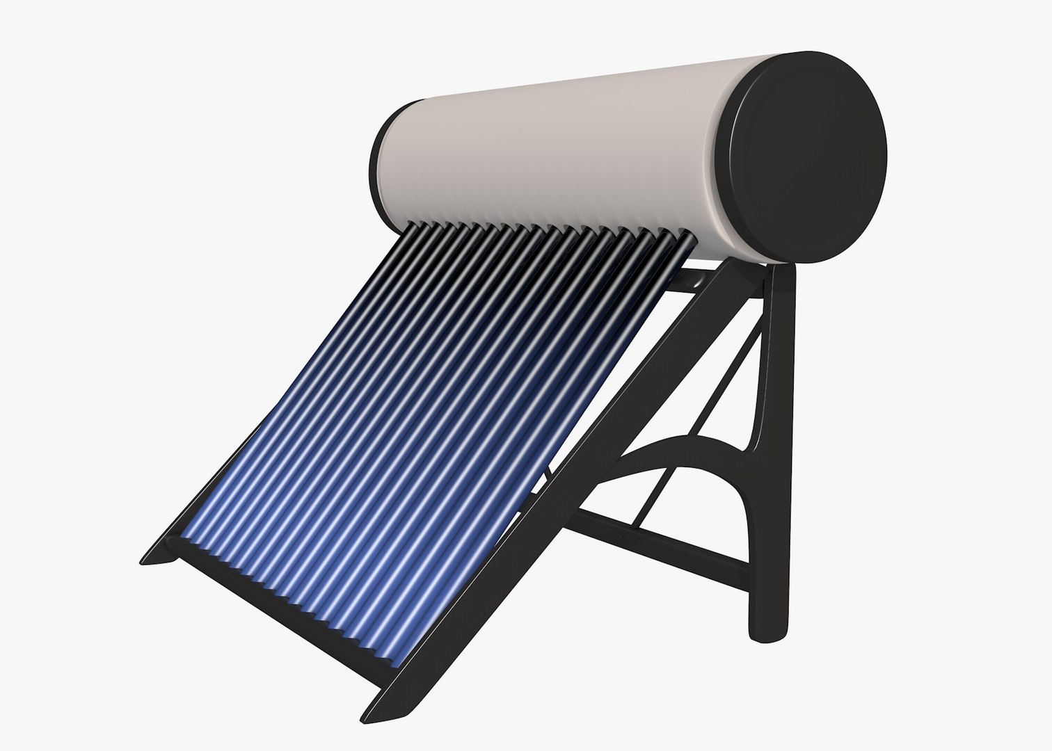 Solar Water Heater 3D Model - TurboSquid 1206111