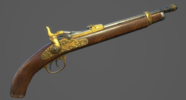 Flintlock pistol weapon 3D - TurboSquid 1368593