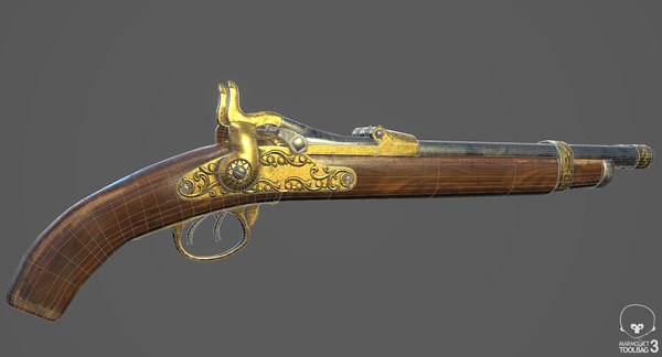 Flintlock pistol weapon 3D - TurboSquid 1368593