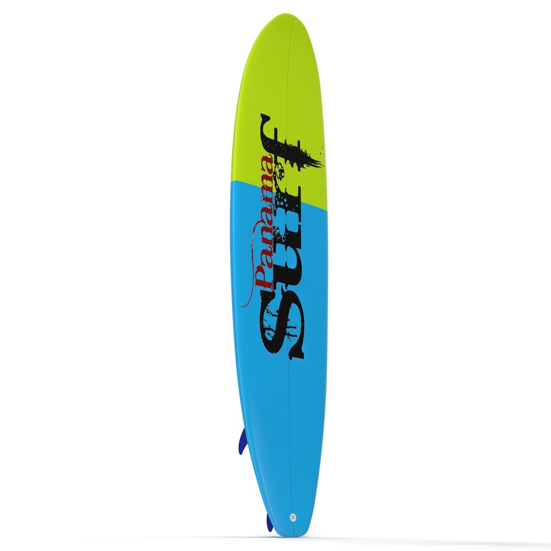 Surfboard Longboard 2 3D Model 3D model preview