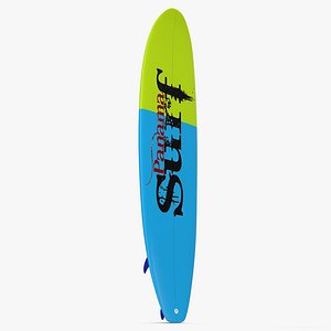 surfboard longboard 2 modeled 3d 3ds