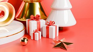 Festive 2026 Holiday 3D scene