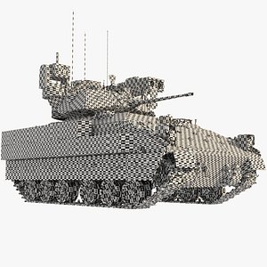 bradley m2a3 tank uvw 3D model