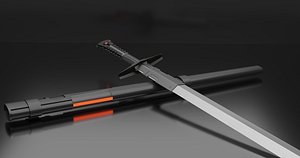 3D futuristic sword model