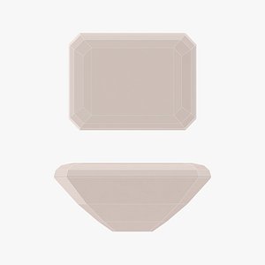 EMERALD Cut Diamond - 3D Printable
