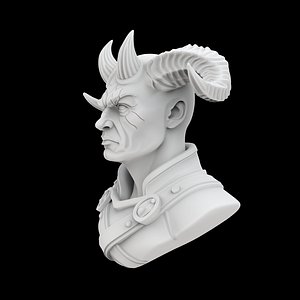 3D Demon Hunter Bust 3D Print Model Supernatural Slayer Figure model