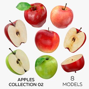 3D model Apples Collection 02 - 8 models