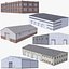 6つの産業用建物コレクションPBR