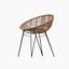 A Chair RATTAN NATUR Moderner Rattan-Stuhl  in Hoop-Form