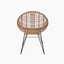 A Chair RATTAN NATUR Moderner Rattan-Stuhl  in Hoop-Form