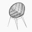 A Chair RATTAN NATUR Moderner Rattan-Stuhl  in Hoop-Form