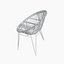 A Chair RATTAN NATUR Moderner Rattan-Stuhl  in Hoop-Form