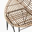 A Chair RATTAN NATUR Moderner Rattan-Stuhl  in Hoop-Form