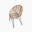 A Chair RATTAN NATUR Moderner Rattan-Stuhl  in Hoop-Form