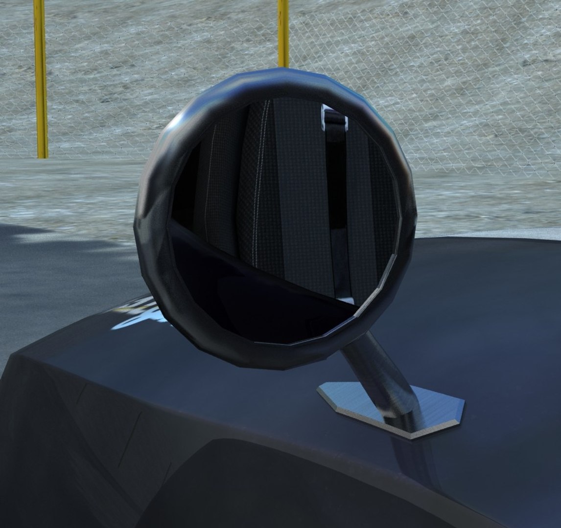 3d Model Retro Rear View Mirror