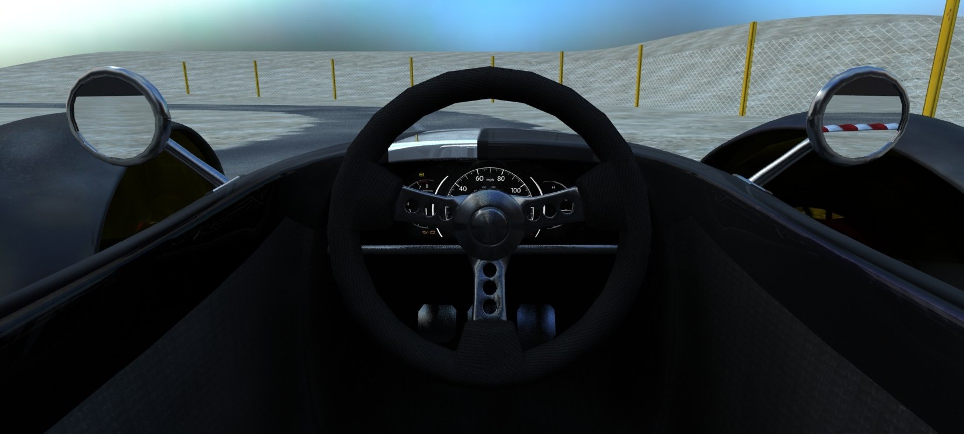 3d Model Retro Rear View Mirror