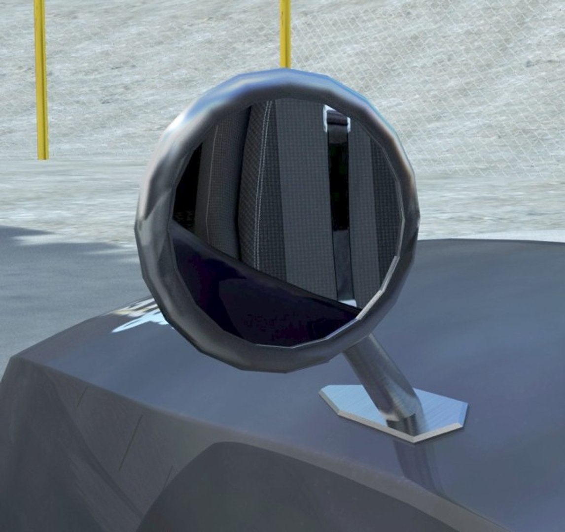 3d Model Retro Rear View Mirror