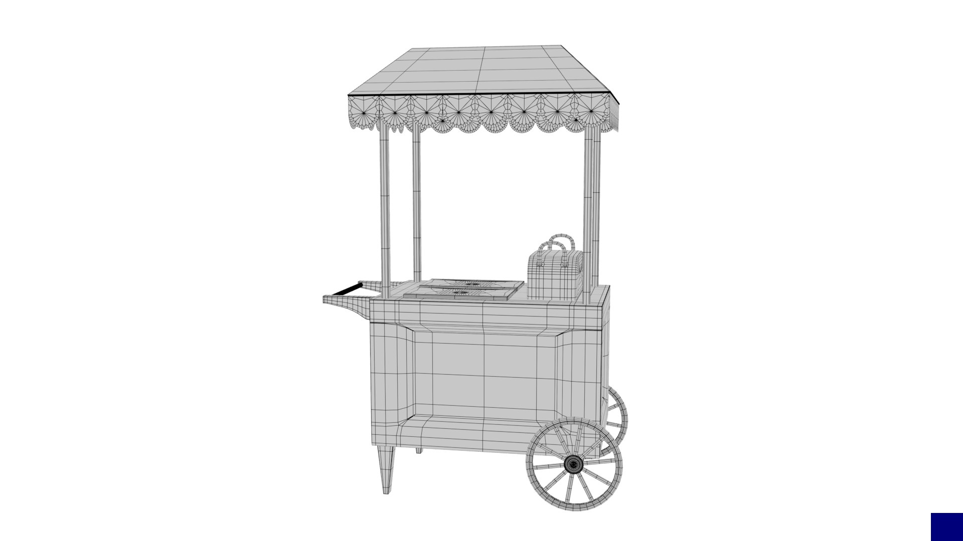 Food Trolley Model TurboSquid 1623934
