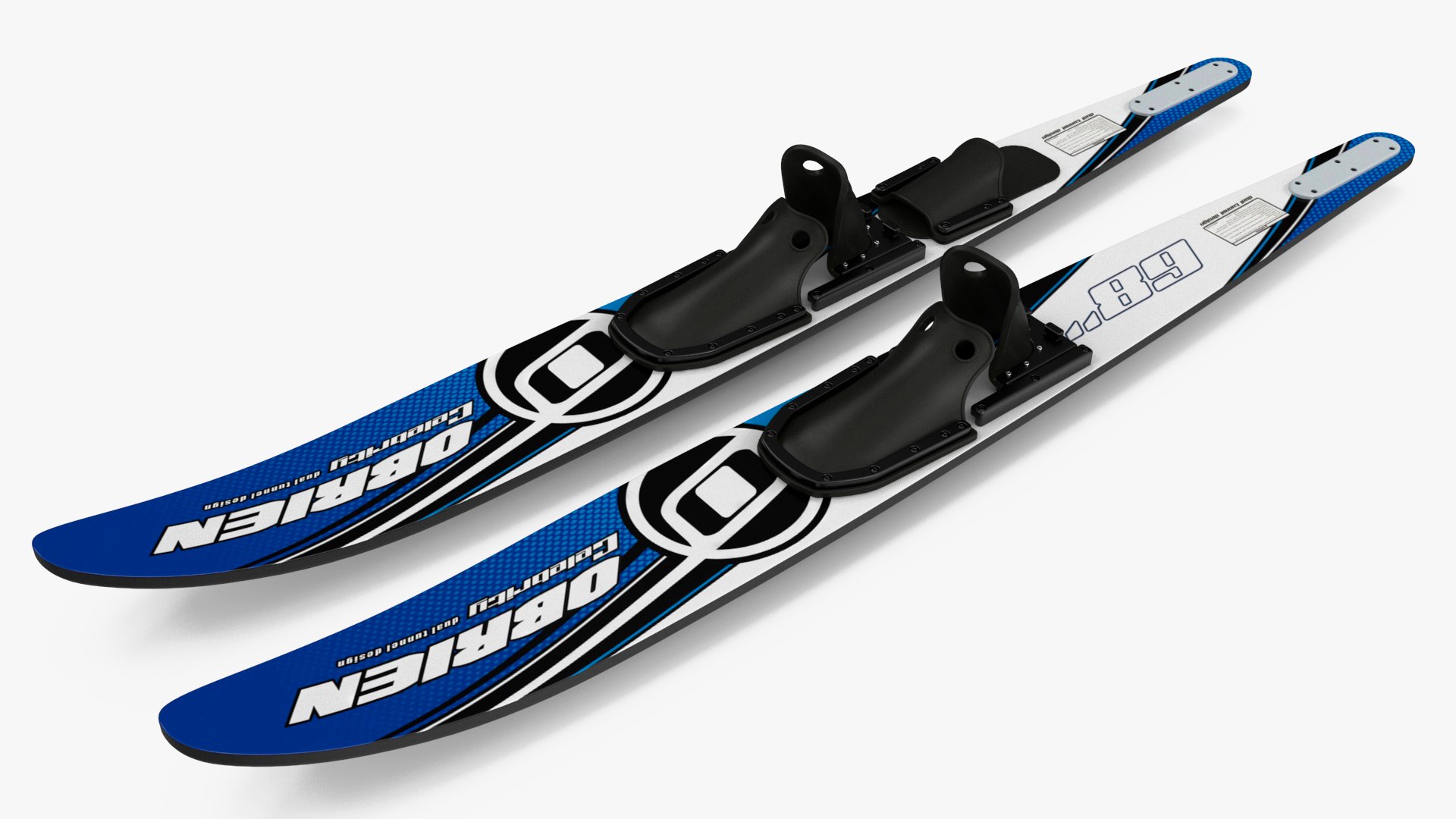 Waterskis Obrien Blue 3D model preview