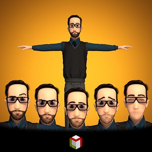 Male Cartoon Character "Andrew"