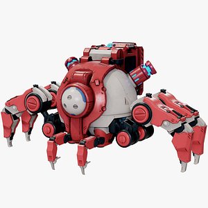 Sci-Fi Walker Robot Lowpoly PBR