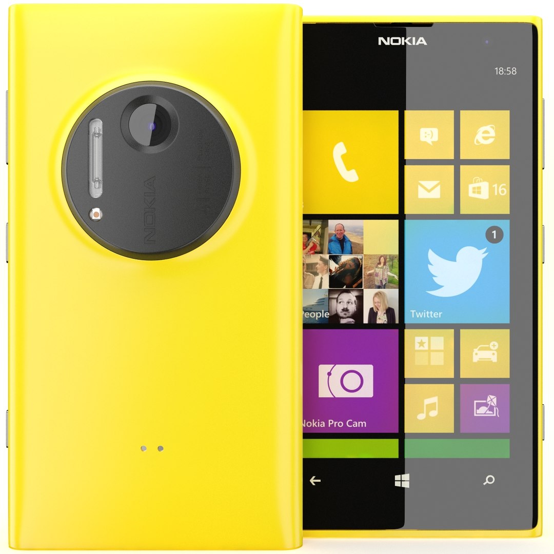 Nokia Lumia 1020 Amarelo Modelo 3D - TurboSquid 799385, image size:1080x1080