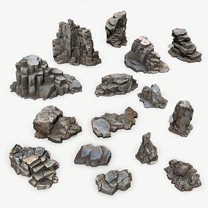 3D cave rocks