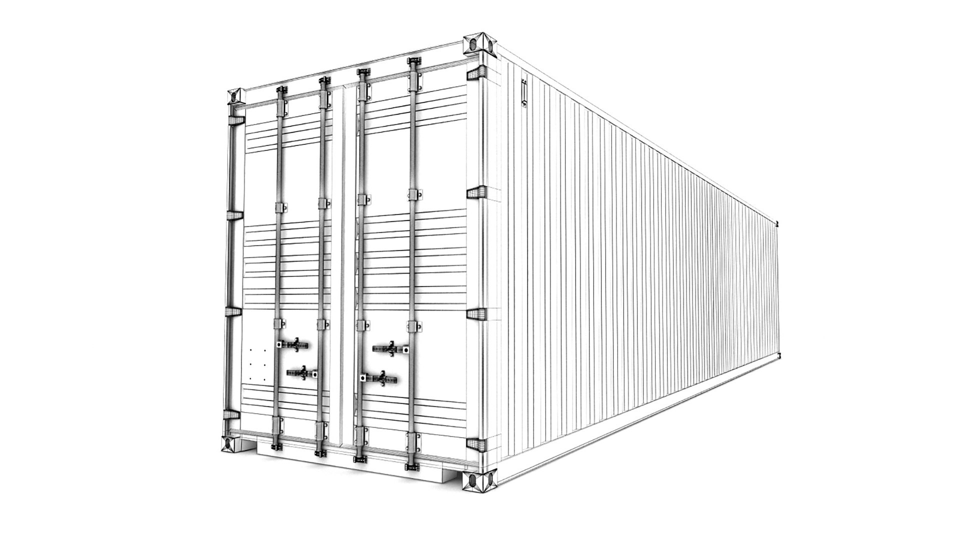 3D Generic Container 40feet High Cube- PSD Edit Model - TurboSquid 1908293