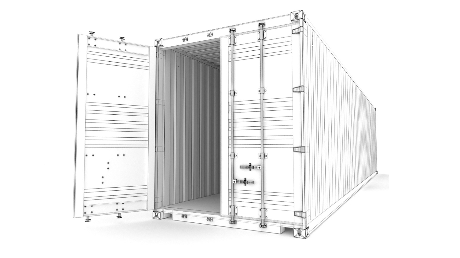 3D Generic Container 40feet High Cube- PSD Edit Model - TurboSquid 1908293