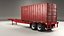 Sattelauflieger mit ISO 20-Fuß-Container 4K PBR