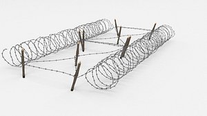 barbed wire obstacle model