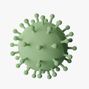 3D Corona Virus Low-poly model