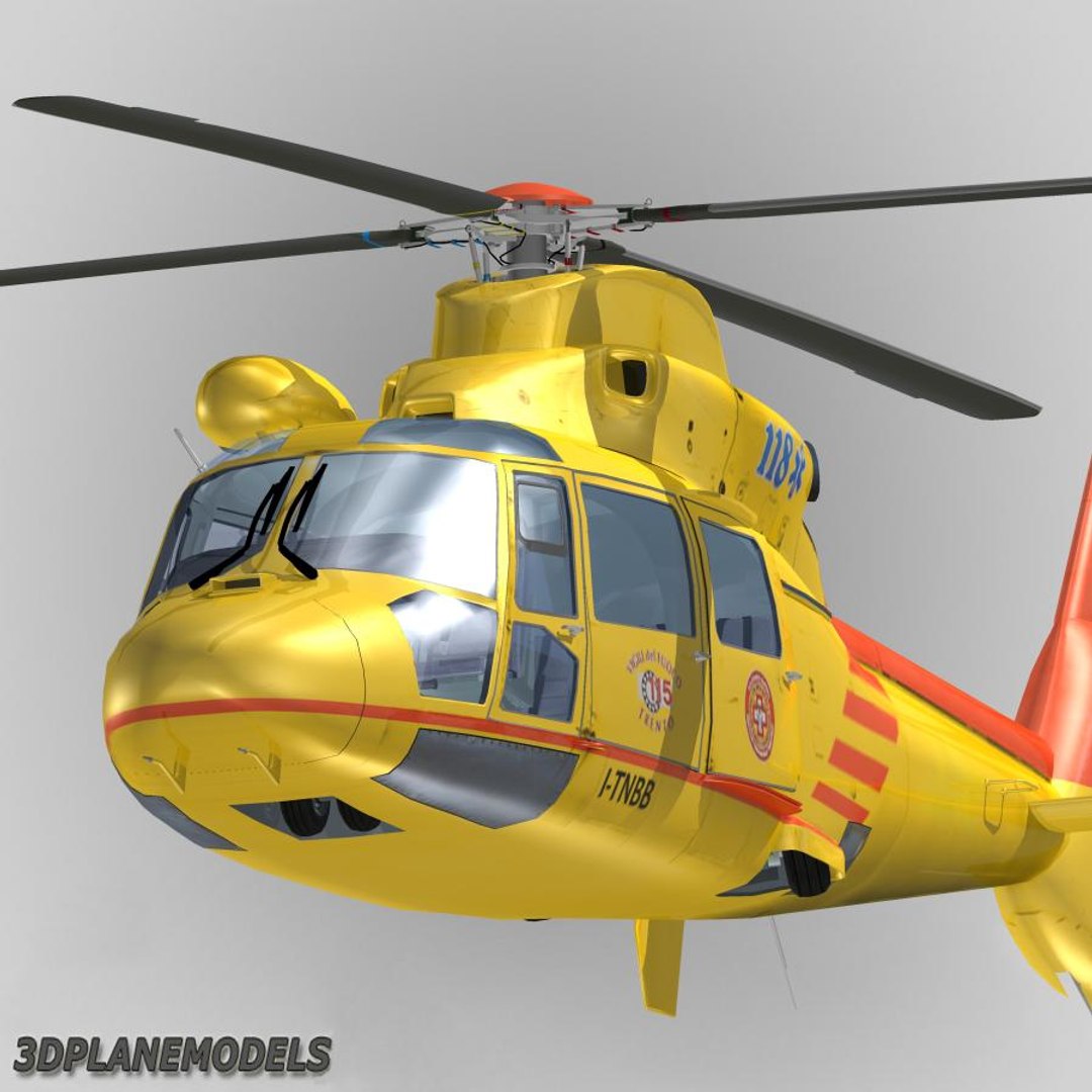 Eurocopter Dauphin Helicopter 3d Model