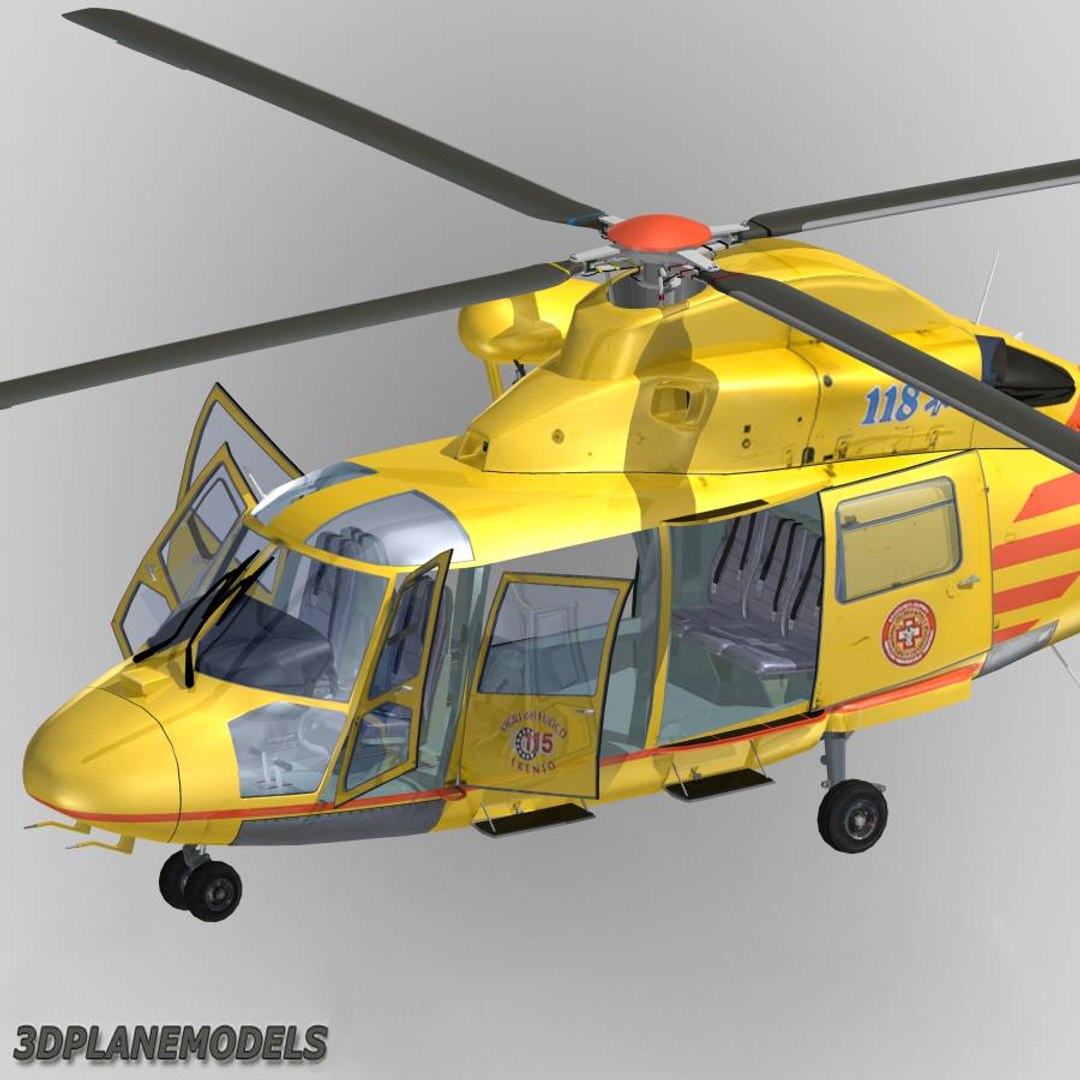 Eurocopter Dauphin Helicopter 3d Model