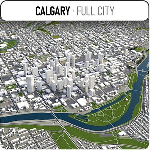 3D city calgary surrounding area model