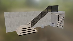 Scene with stairs 3D