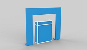 mini booth 3D model 3D model