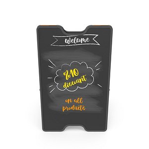 3D Double-Sided Menu Advertising Sign model