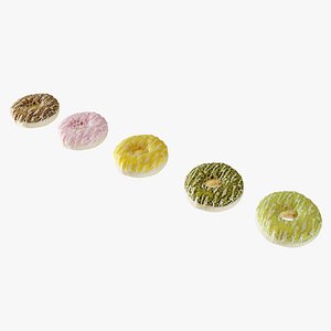 Scanned Donuts 5 flavors 1 high and 2 lowpoly versions