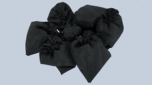 3D model Textured Garbage Bags 2