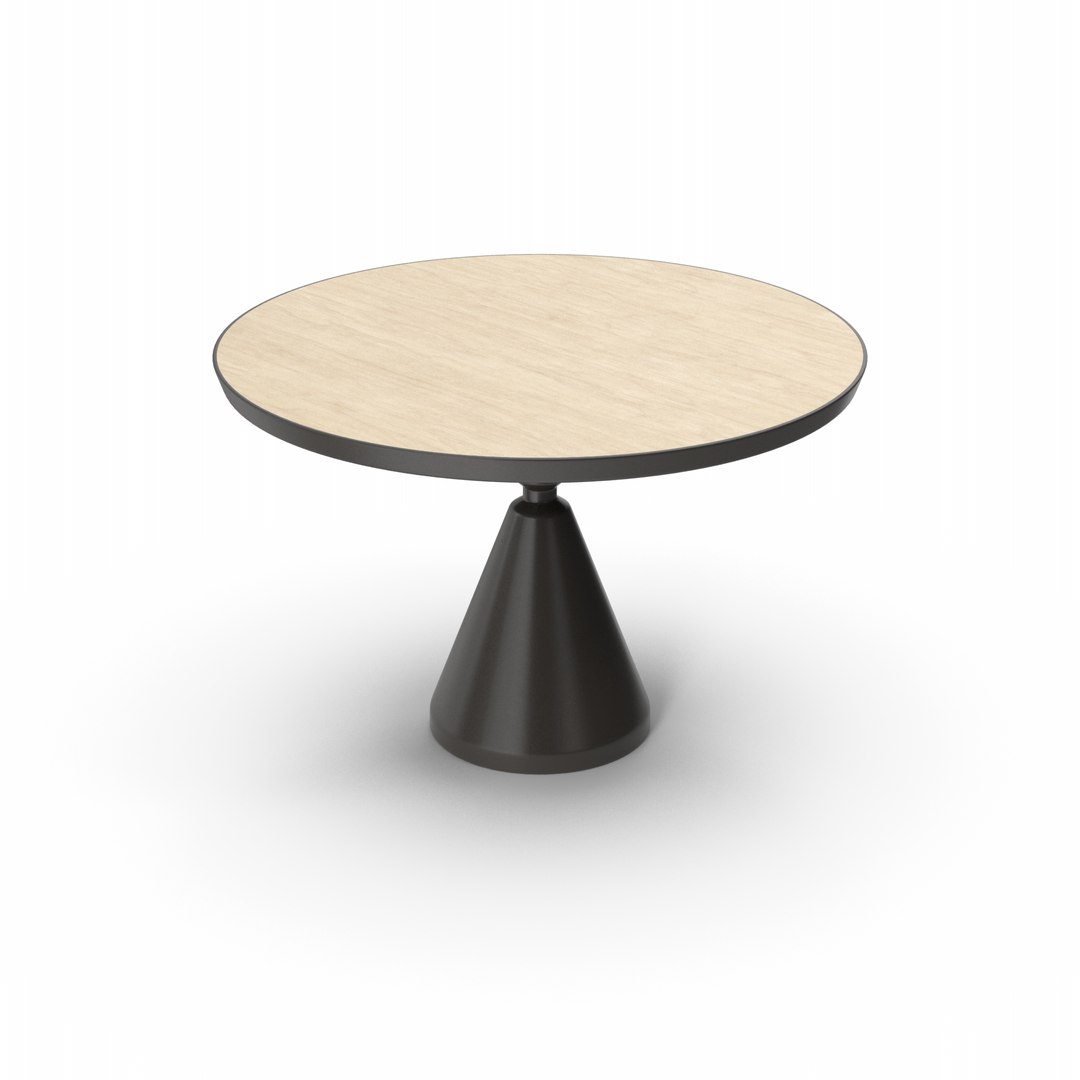 Beige Round Table 3D Model - TurboSquid 2046078