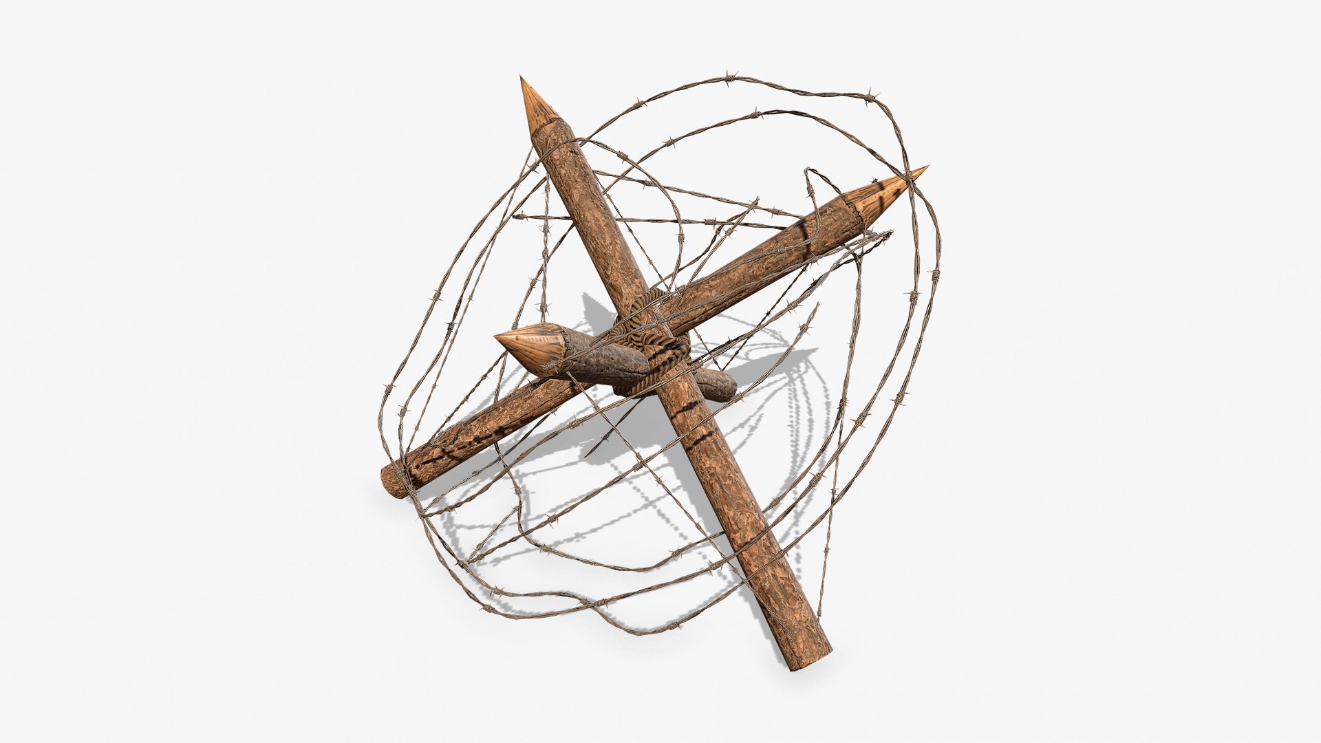 3D barbed wire obstacle pbr https://p.turbosquid.com/ts-thumb/Ra/AYPraV/eS4DG5GU/barbedwireobstacle_03/jpg/1571750816/1920x1080/fit_q87/def2e7453db12dad7b6326dbe66881a1fcb5638a/barbedwireobstacle_03.jpg