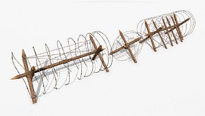 3D barbed wire obstacle pbr