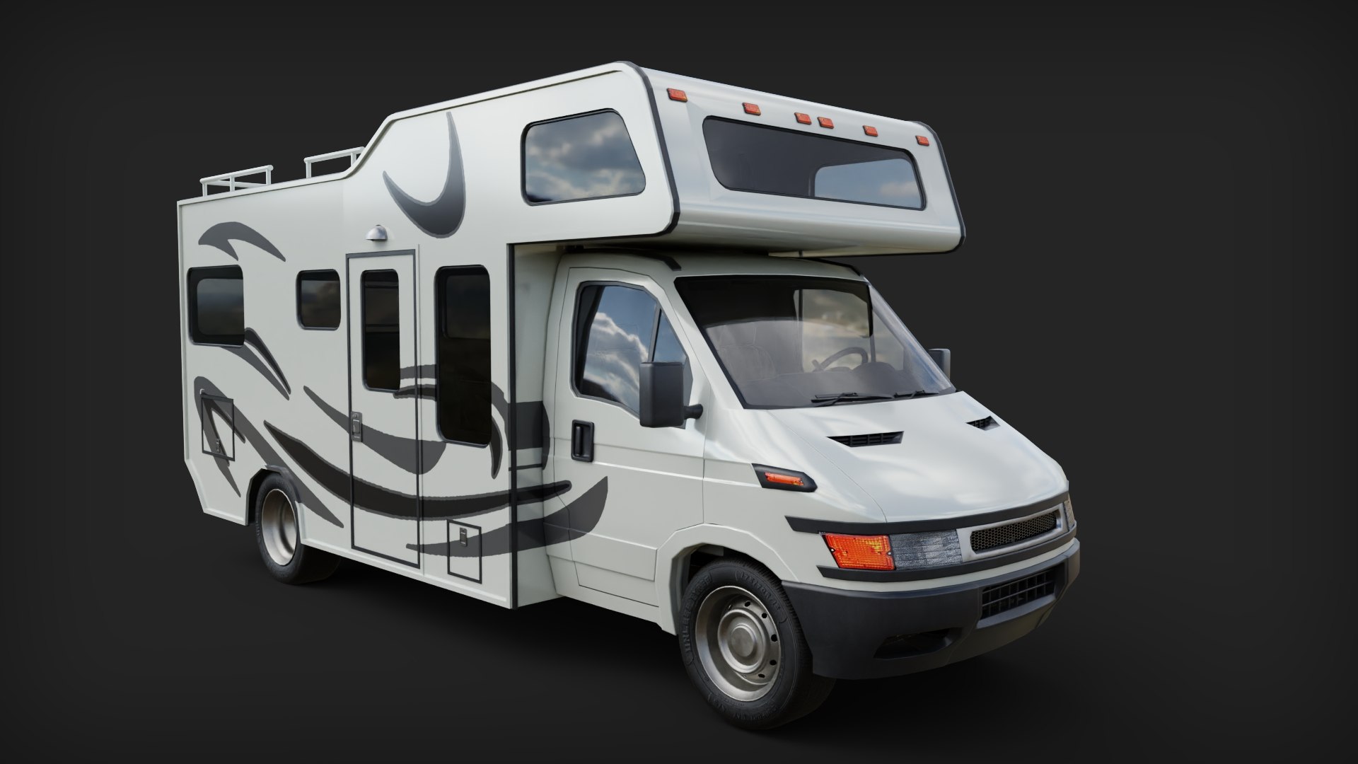 D Motor Home Rv Camper Van Turbosquid